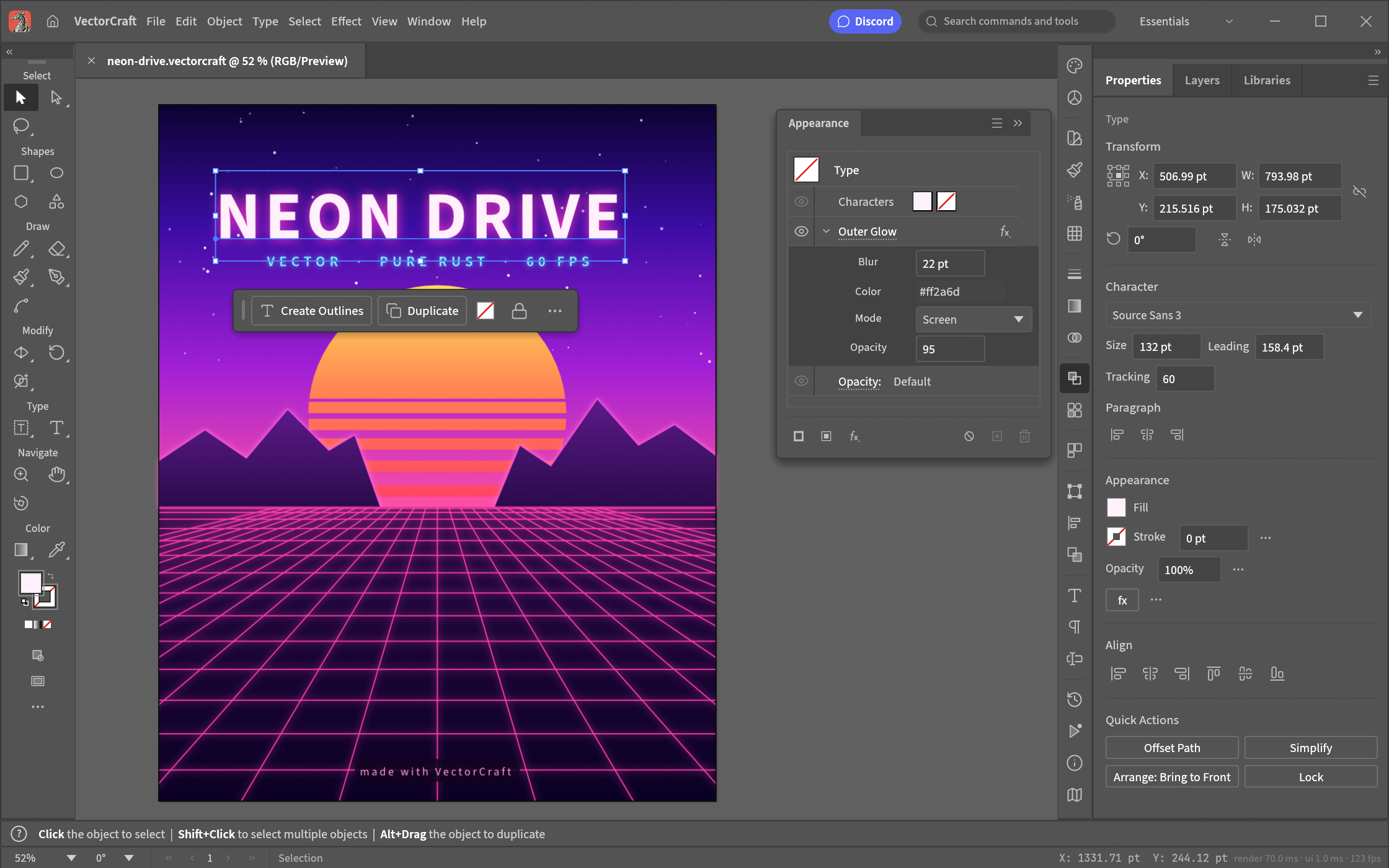 VectorCraft screenshot